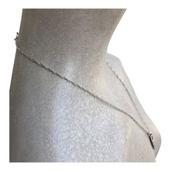 Bohemian Timeless Teardrop Leaf Turquoise Silver Feather Chain Pendant Necklace - Picture 10 of 15